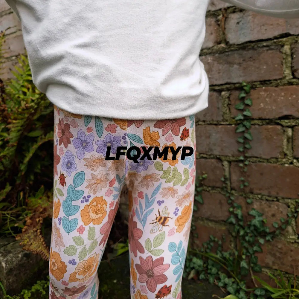 Autumn Floral cuffed leggings - Children’s leggings