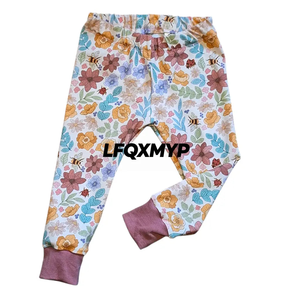 Autumn Floral cuffed leggings - Children’s leggings