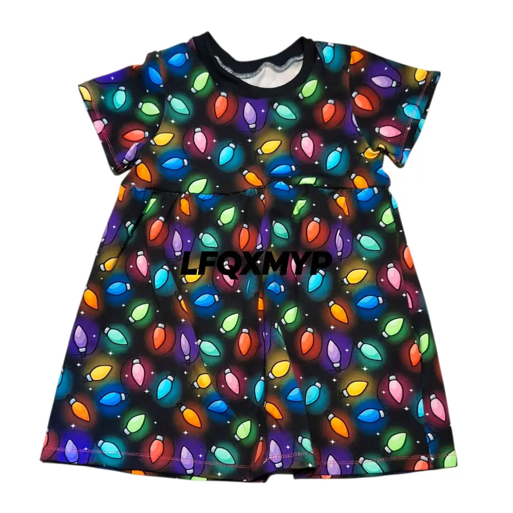 Fairy Lights Gathered Dress - Gathered waist dress