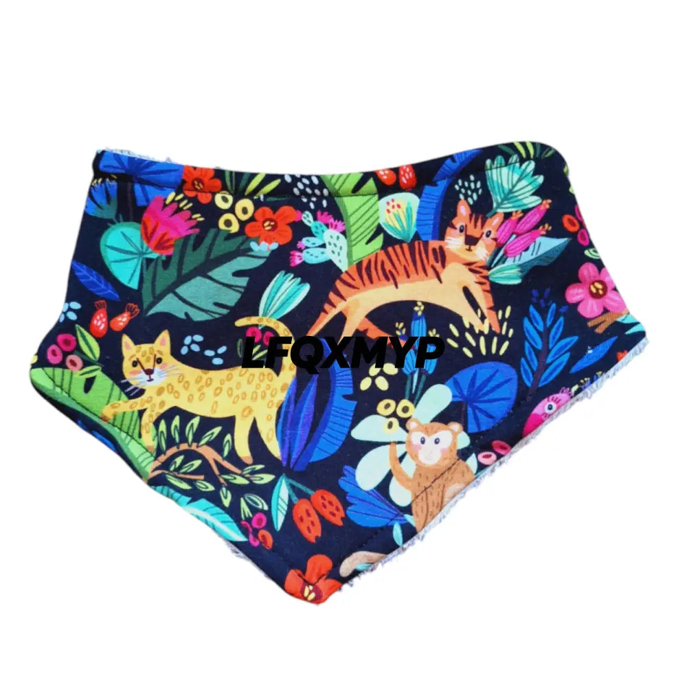 Jungle Animals bandana bib