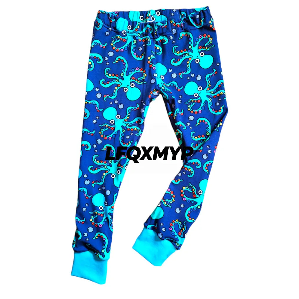 Kids’ Octopus Print Cuffed Leggings
