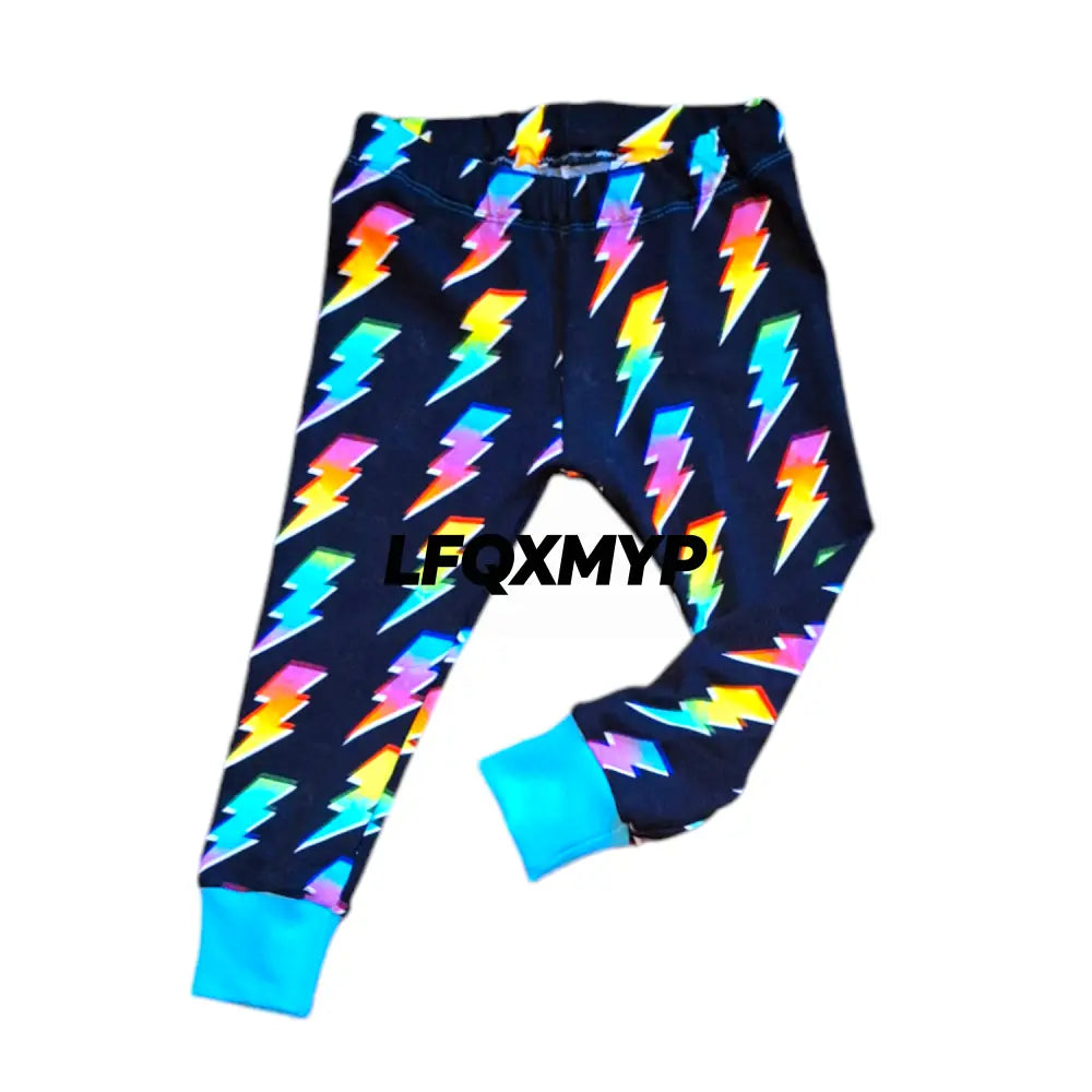 Lightning Bolt cuffed leggings