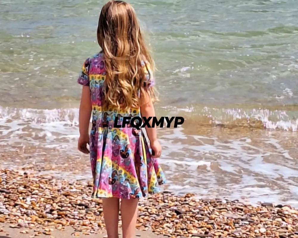 Mermaid Print Twirly Swirly Dress