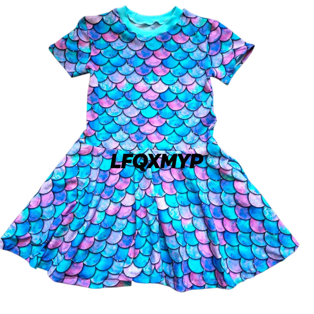 Mermaid Scale Twirly Dress - Twirly dress