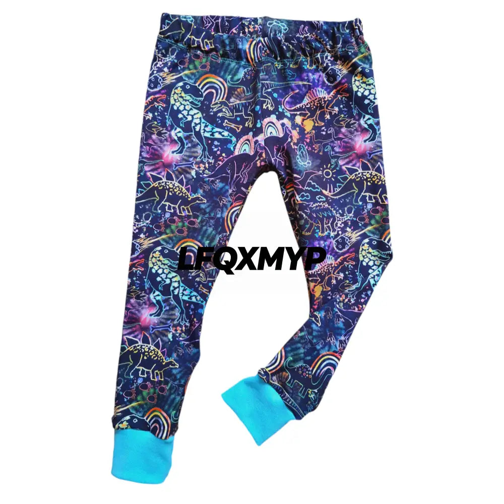 Neon Dinosaur cuffed leggings - Children’s leggings