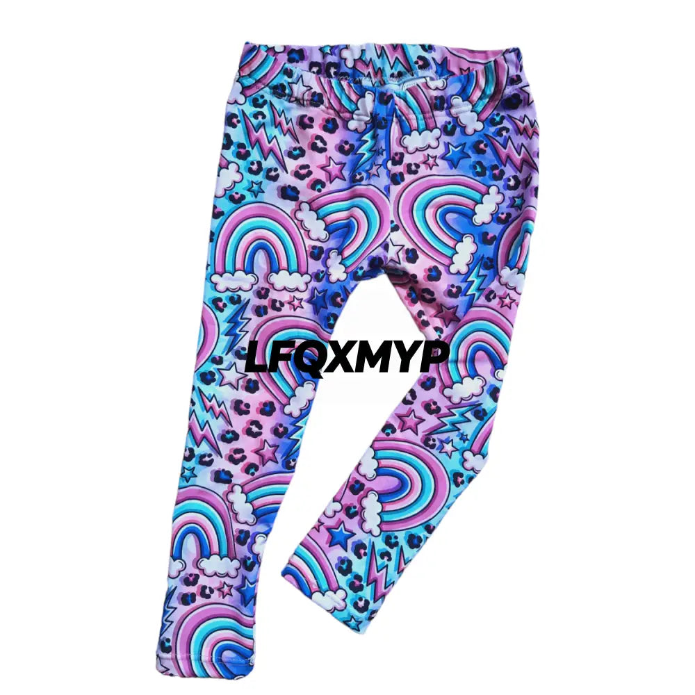 Pastel Rainbows Hemmed Leggings (age 2 - 3 years) - 2 - 3 years
