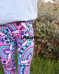 Pastel Rainbows Hemmed Leggings (age 2 - 3 years) - 2 - 3 years
