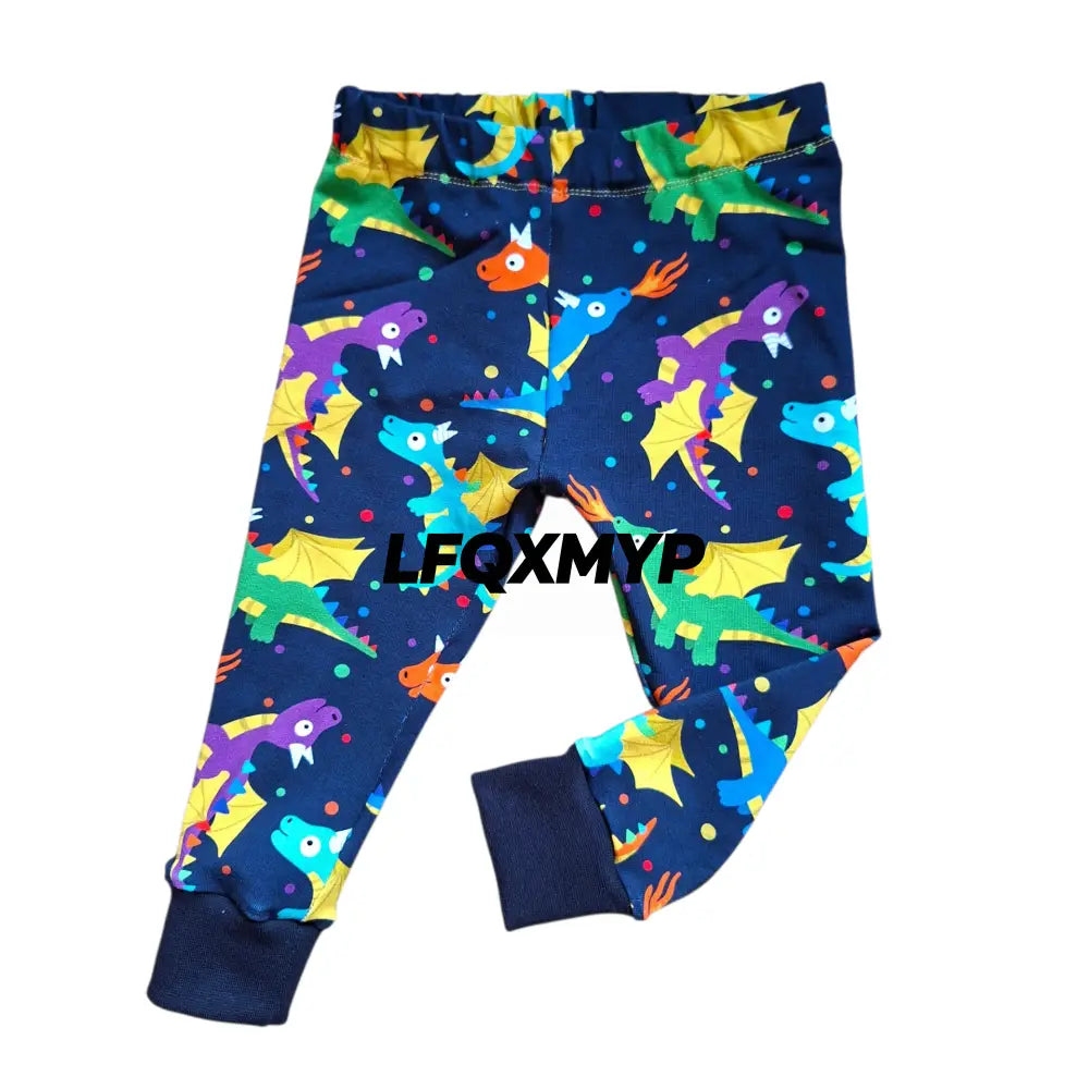 Rainbow Dragon Cuffed Leggings