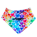 Rainbow Heart bandana bib
