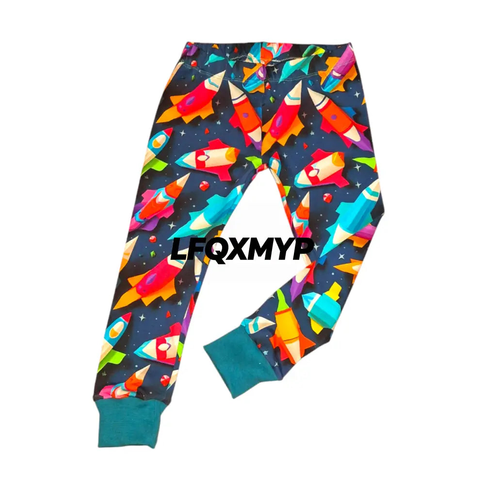 Rainbow Rocket cuffed leggings