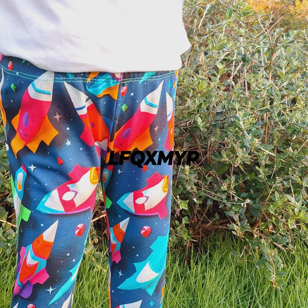 Rainbow Rocket cuffed leggings