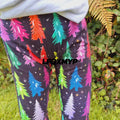 Rainbow Trees cuffed leggings
