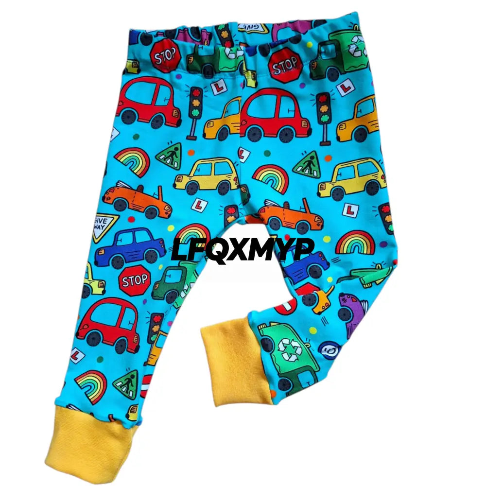 Rainbow Vehicle Cuffed Leggings