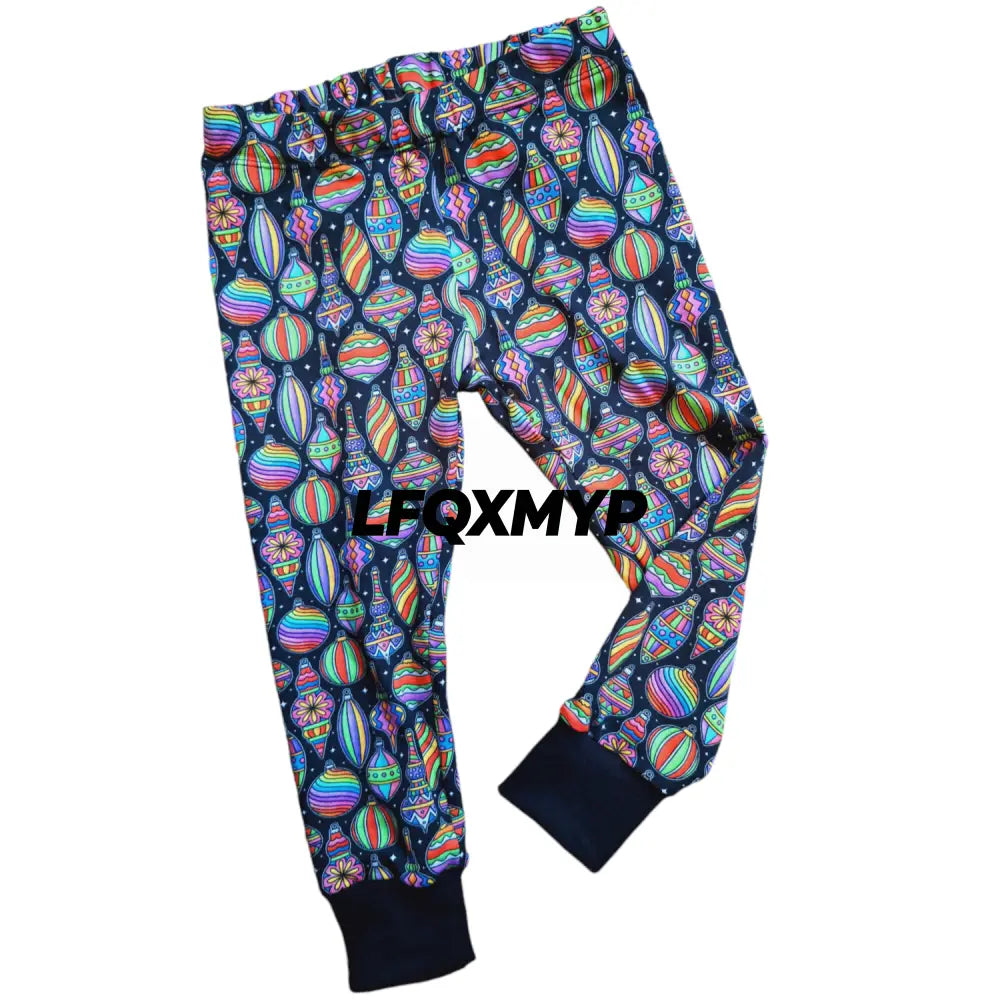 Retro Bauble cuffed leggings