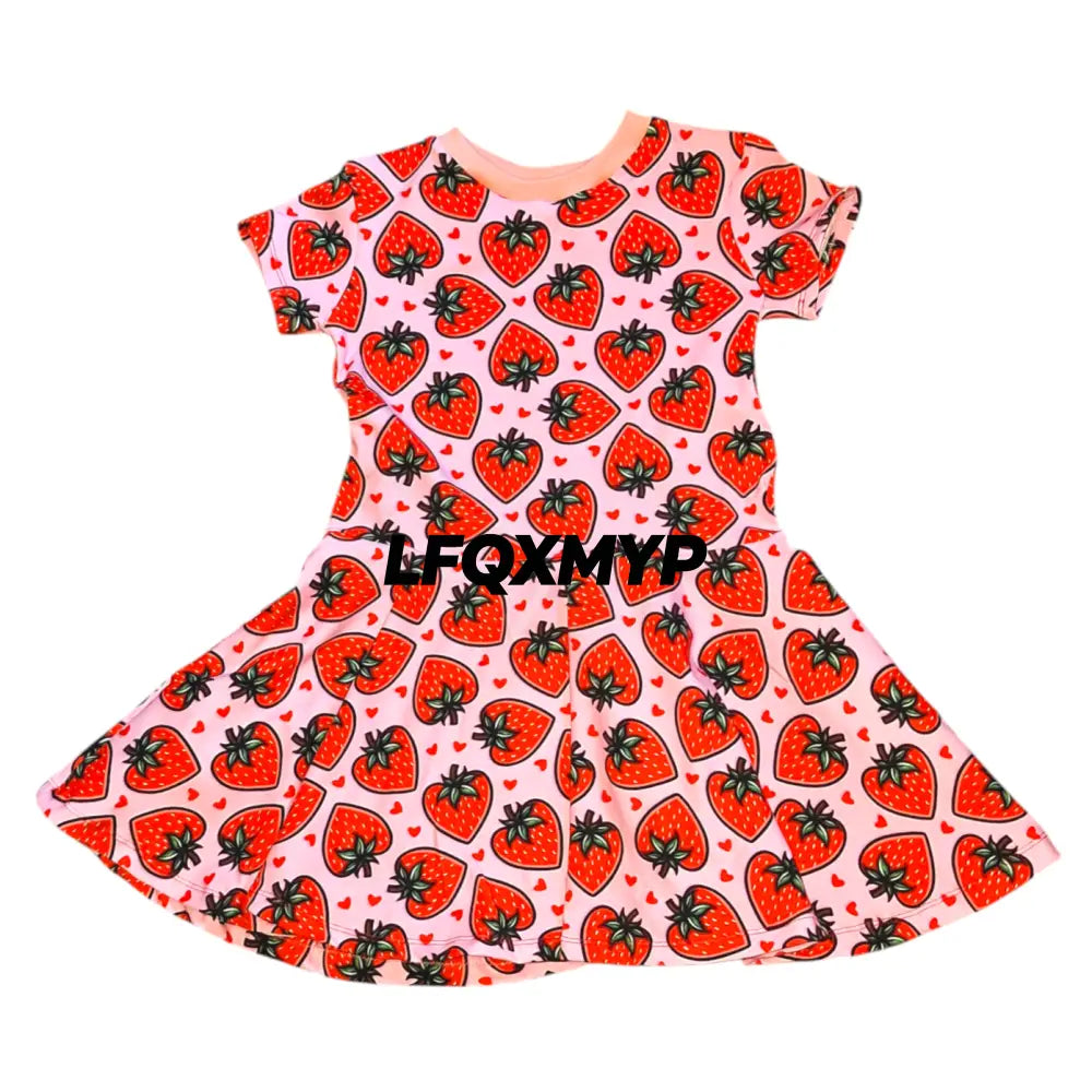 Strawberry Twirly Swirly Dress