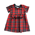 Tartan Gathered Dress - Gathered waist dress