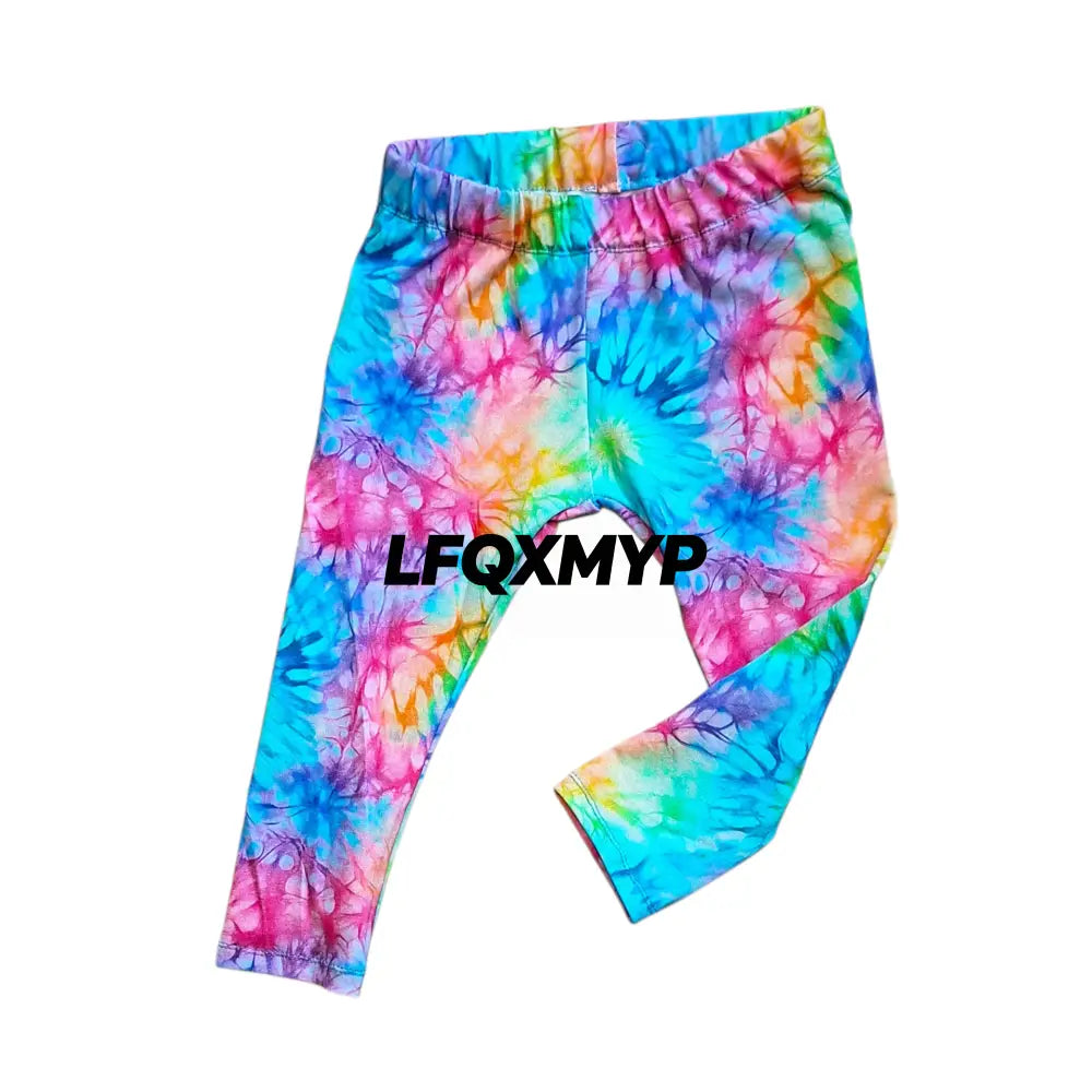 Tie Dye Hemmed Leggings for Kids - Leggings