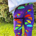 Tumbling Umbrella print childrens cuffed leggings - Children’s leggings