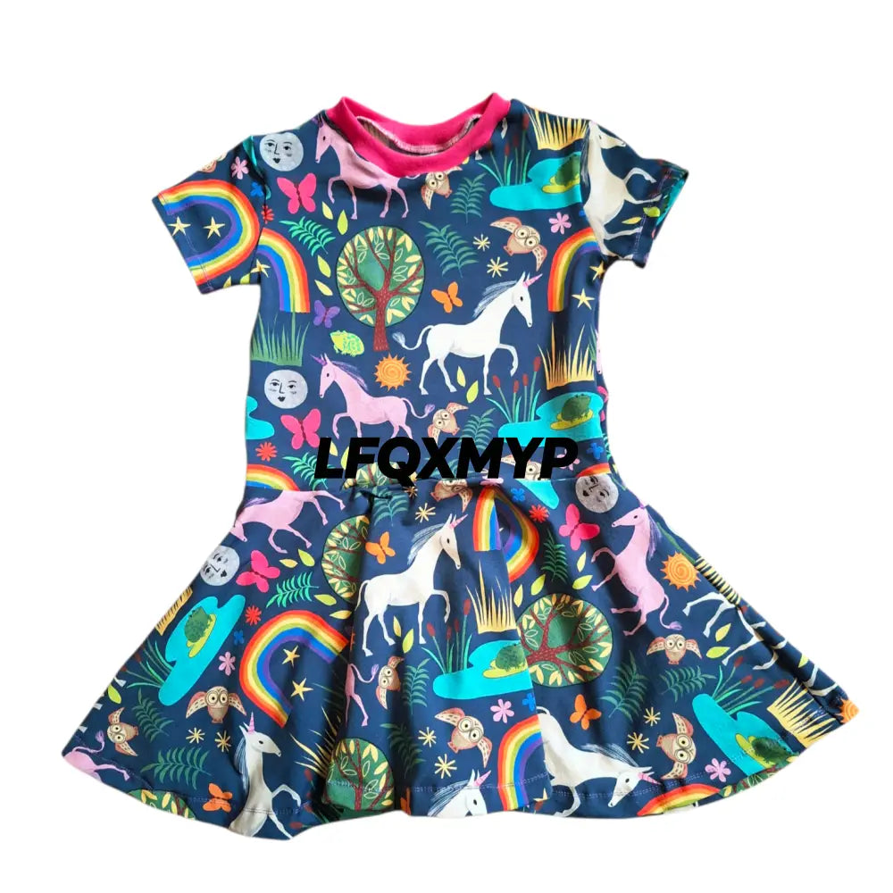 Woodland Unicorn Twirly Swirly Dress